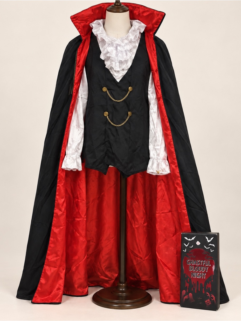 Mens Morph Costumes XXL Vampire Costume + Ghastful Bloody Night Fake Blood Kit